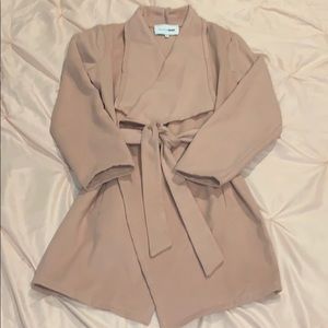 Blush pink wrap coat